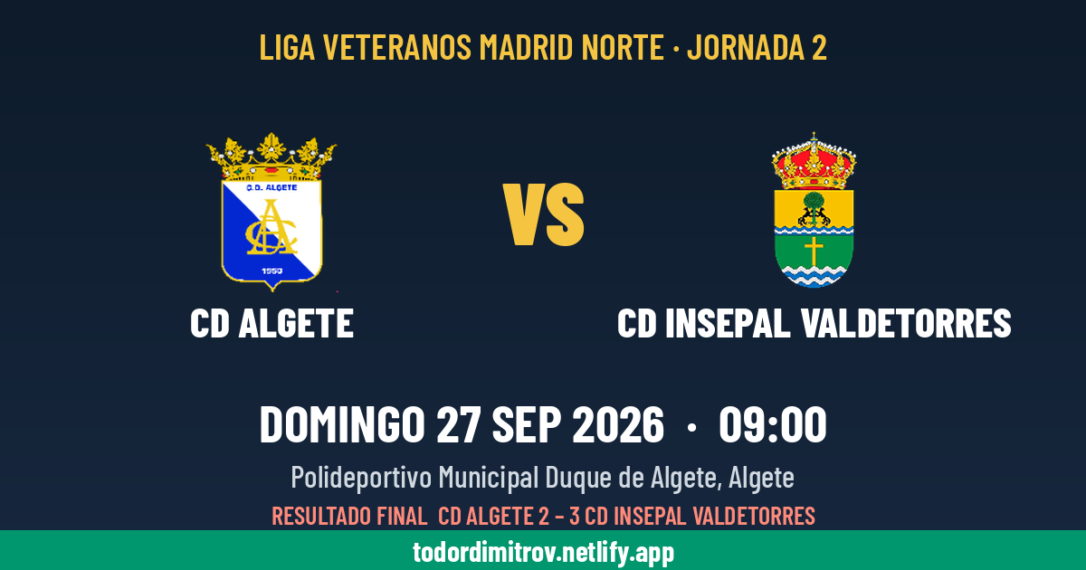 CD Algete vs CD Insepal Valdetorres