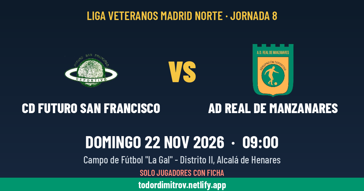 CD Futuro San Francisco vs AD Real de Manzanares