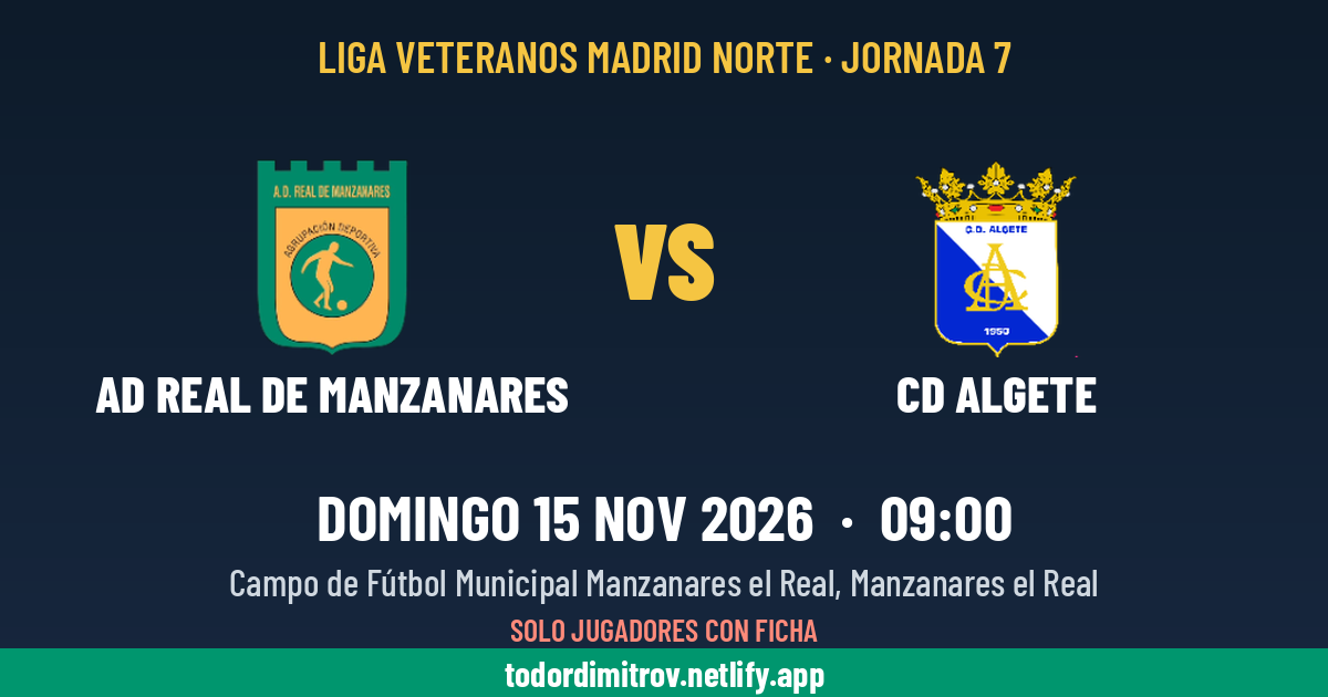 AD Real de Manzanares vs CD Algete