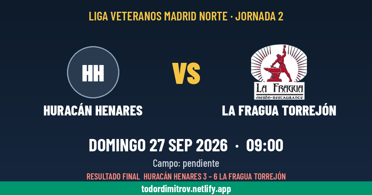 Huracán Henares vs La Fragua Torrejón