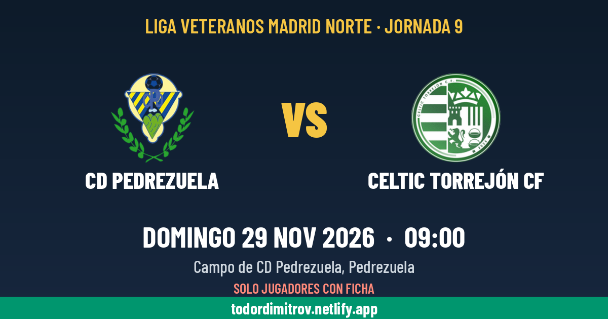 CD Pedrezuela vs Celtic Torrejón CF