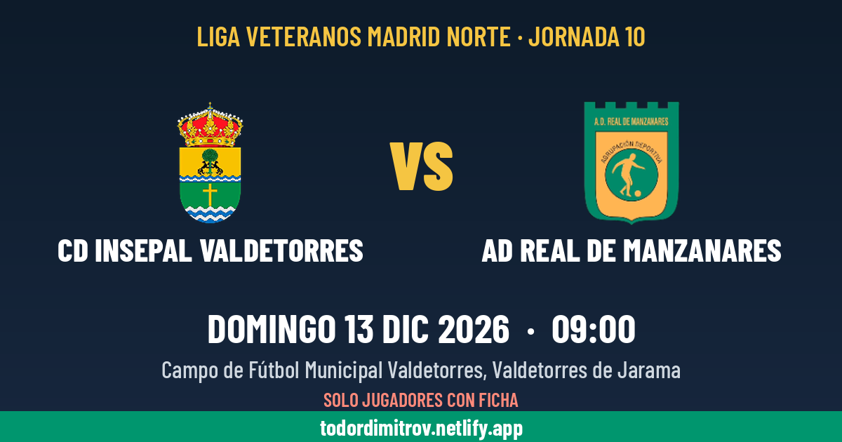 CD Insepal Valdetorres vs AD Real de Manzanares