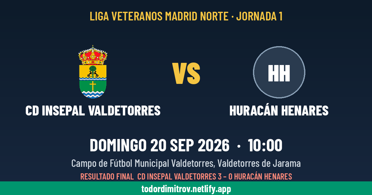 CD Insepal Valdetorres vs Huracán Henares