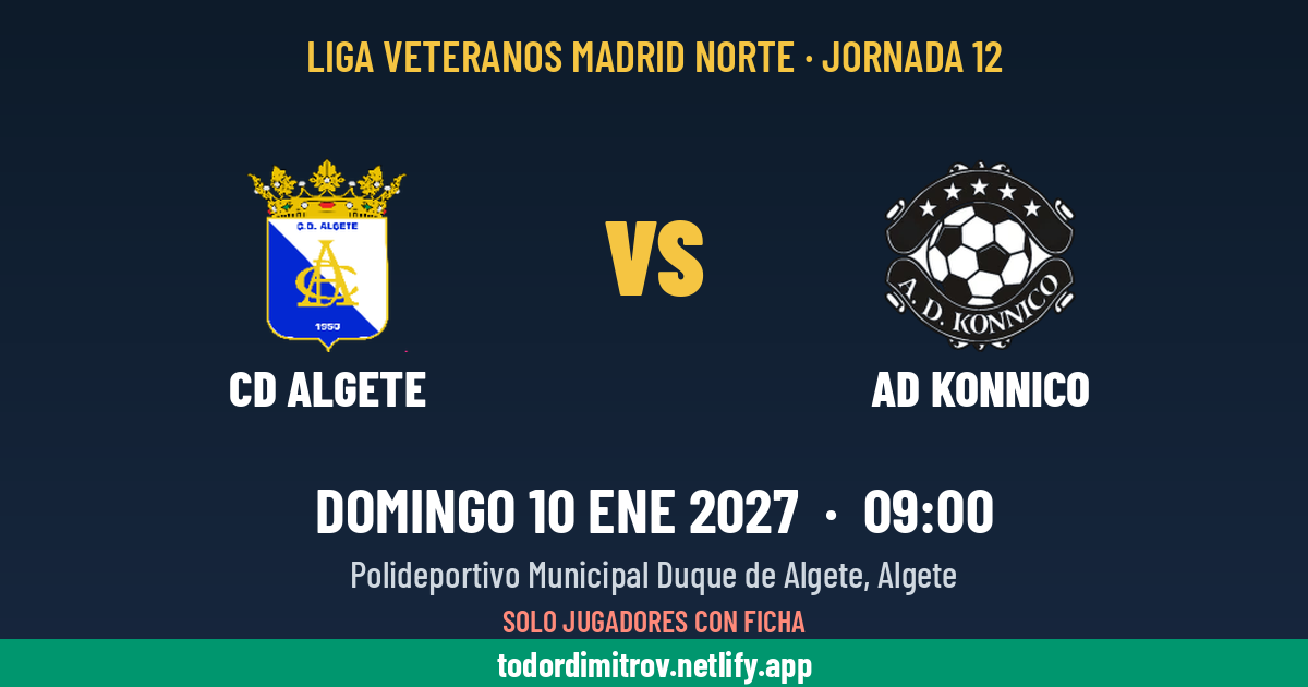 CD Algete vs AD Konnico